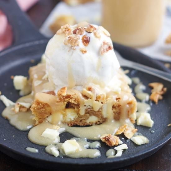White Chocolate Blondie Sundaes