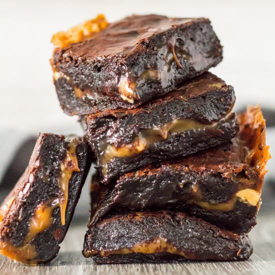 Nutty Caramel Brownies