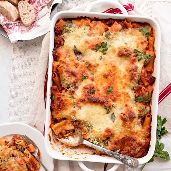 Baked Rigatoni with Ricotta