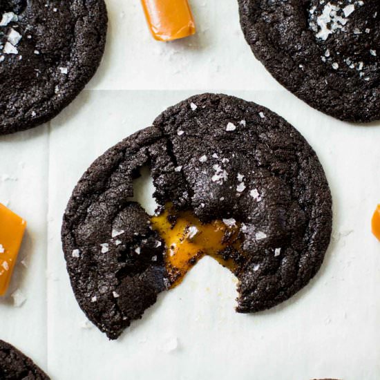 Salted Caramel Chocolate Cookies