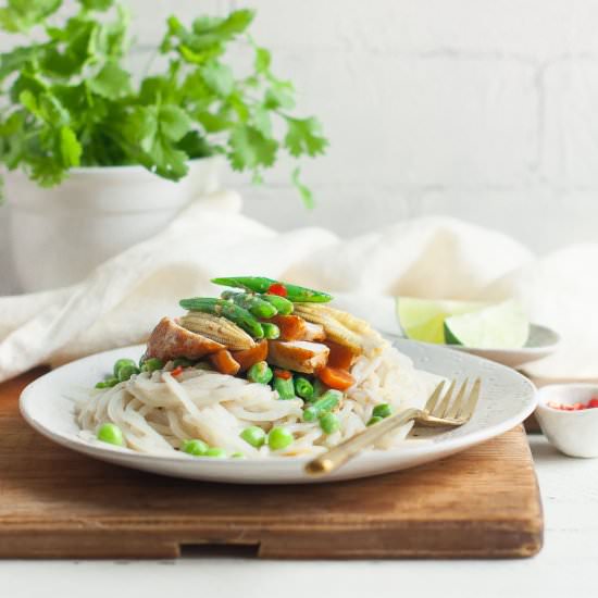 Coconut Chicken Noodle Stir Fry