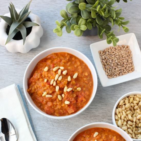 Creamy Farro and Tomatoes