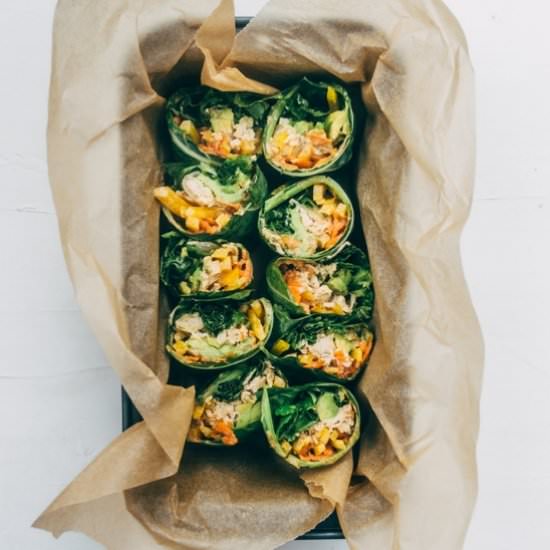 Thai Chicken Collard Wraps