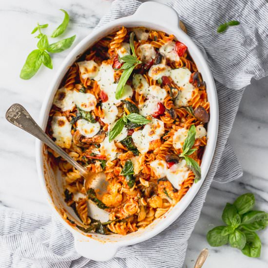 Vegetable Loaded Baked Pasta