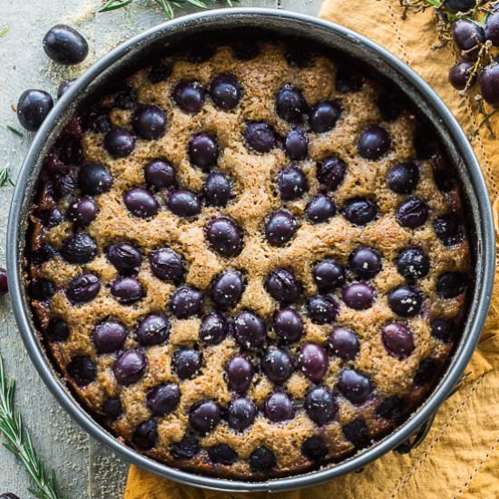 Rosemary Grape Ricotta Cake