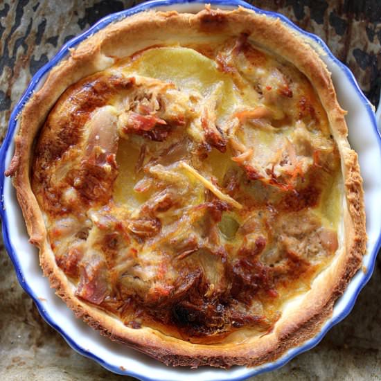 Mini tuna and potatoes quiche