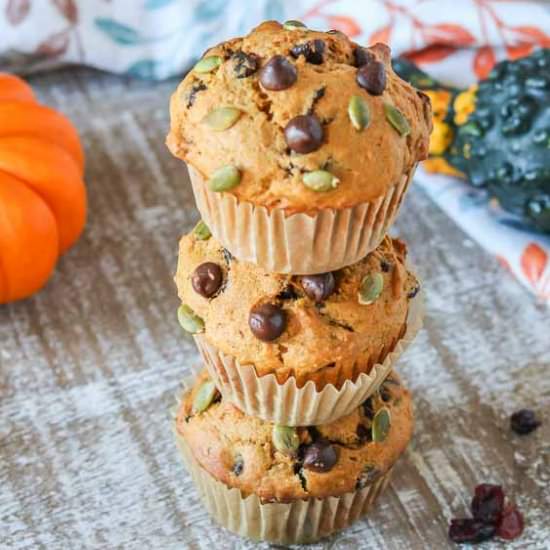 Pumpkin Chocolate Chip Muffins