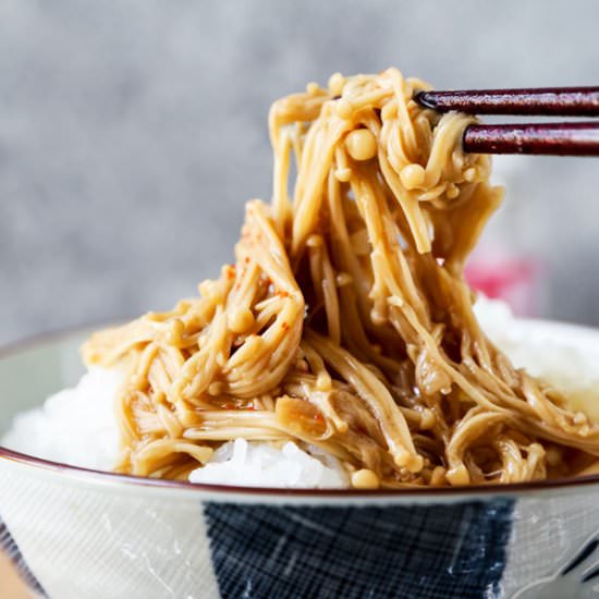 Foil Baked Enoki Mushrooms