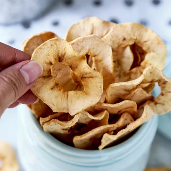 Homemade baked Apple Chips