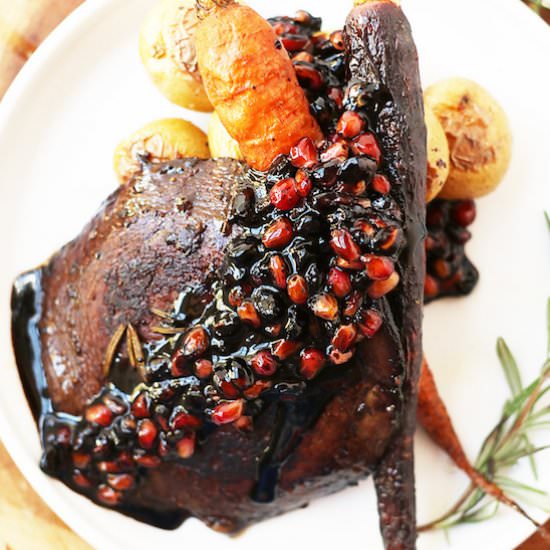 Pomegranate Portobello Steaks
