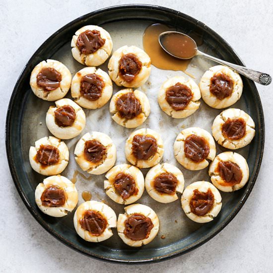 Pumpkin Butter Thumbprint Cookies
