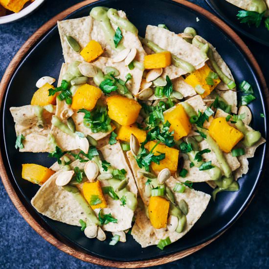 Vegan Pumpkin Nachos