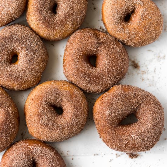 cinnamon sugar yeast doughnuts