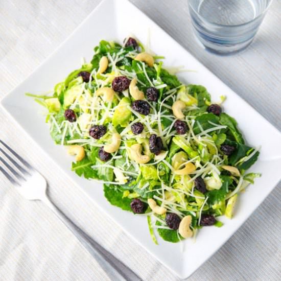 Kale Brussels Cranberry Salad