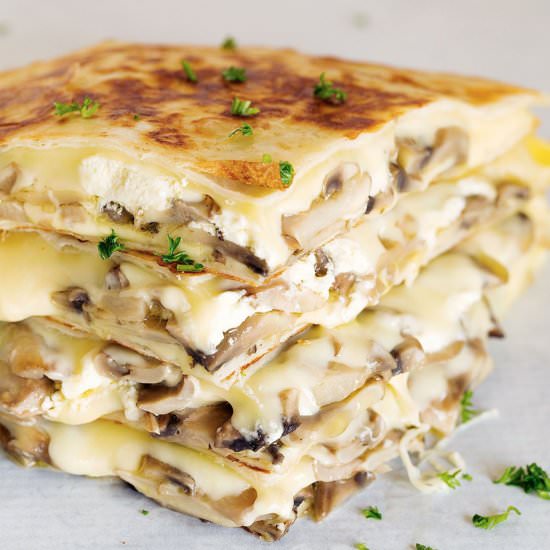 Quesadilla with Mushroom & Feta