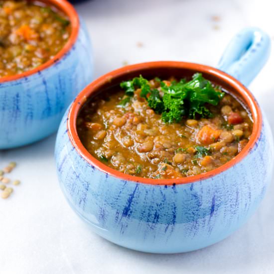 Lentil Soup with Carrots and Kale