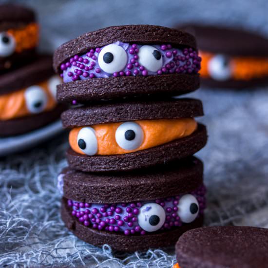 Chocolate Monster Halloween Cookies