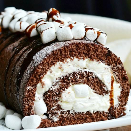 Hot Chocolate Cake Roll