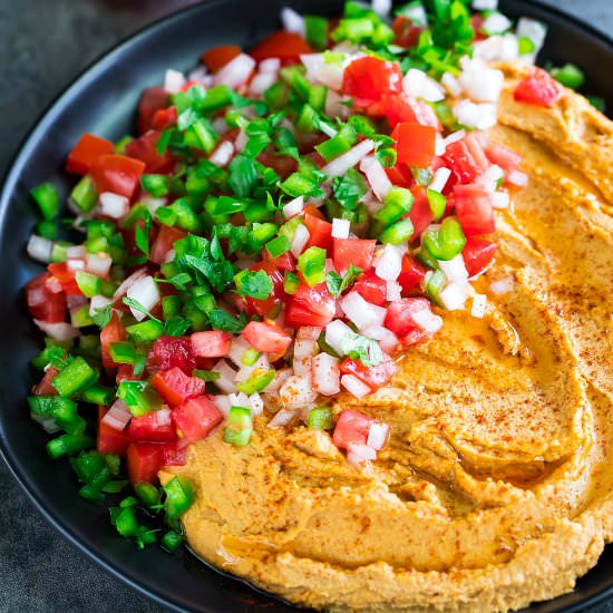 Taco Hummus with Pico de Gallo