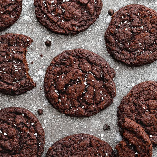 Eggless Dark Chocolate Cookies