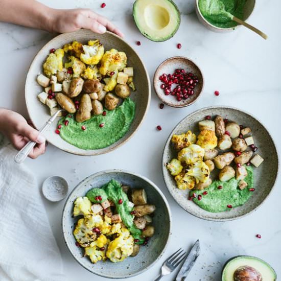 Easy super green herb avocado sauce
