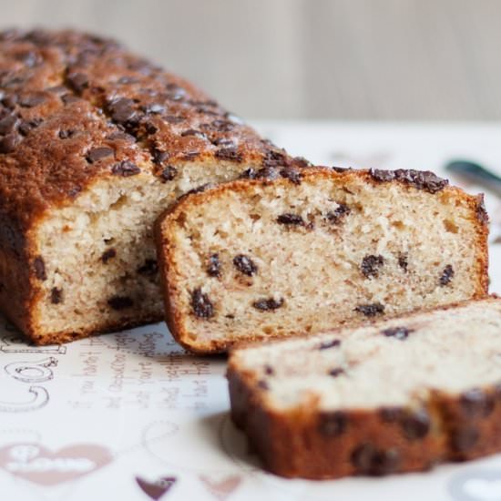 Banana bread with chocolate chips
