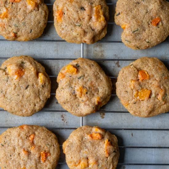 Roasted Honeynut & Rosemary Cookies