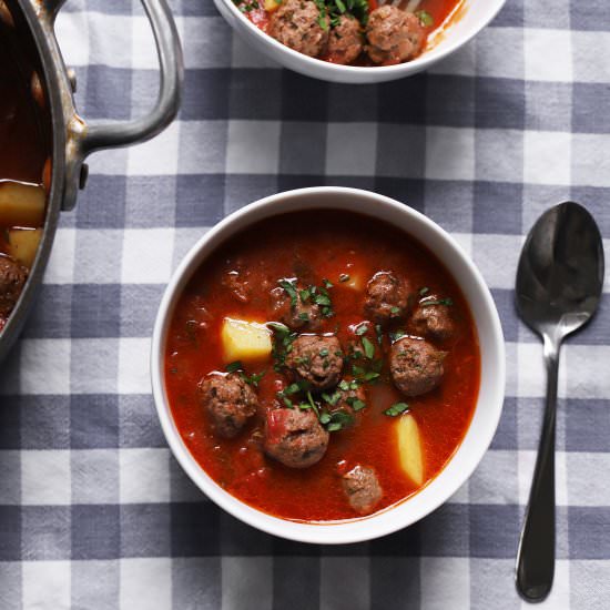 sweet and sour meatball stew