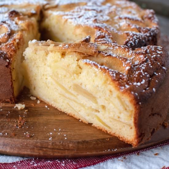 Moist Apple Cake loaded with apples