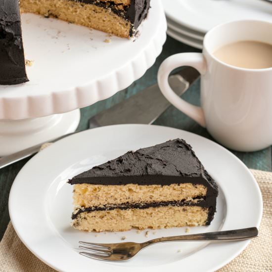 Yellow Cake with Chocolate Frosting