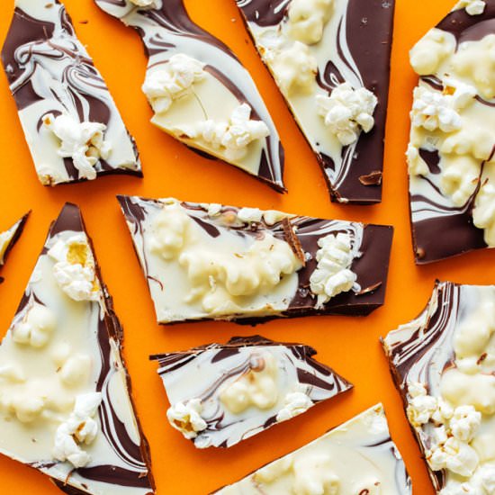 Chocolate Bark with Salted Popcorn