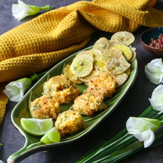 Spicy Fried Coconut Prawns