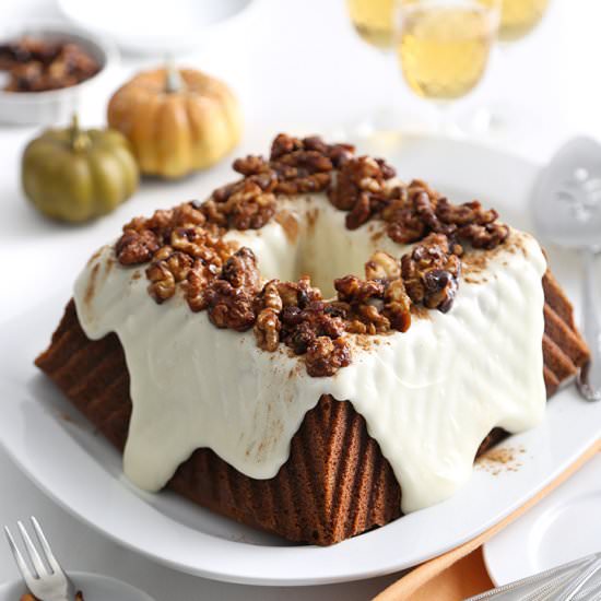 Pumpkin cream cheese bundt cake