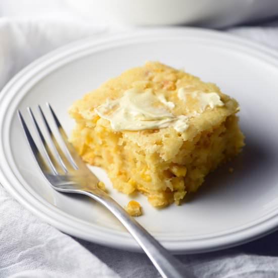 Easy Creamy Cornbread Casserole