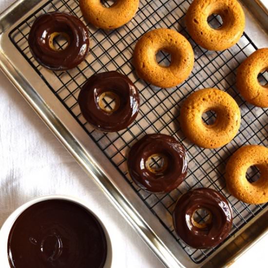 Pumpkin Doughnuts with Spiced Glaze