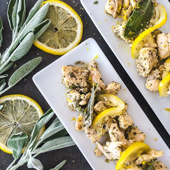 Lemon Flavored Chicken with Sage