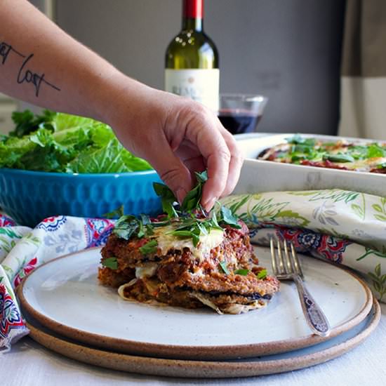 Eggplant or Chicken Parmesan
