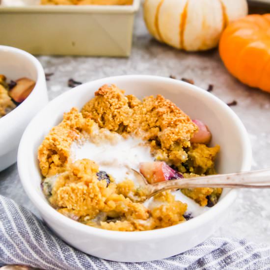 Pear Blueberry Pumpkin Cobbler