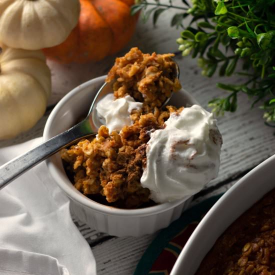 Baked Pumpkin Pie Oatmeal