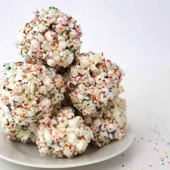 Birthday Marshmallow Popcorn Balls