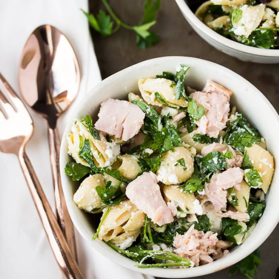 Chickpea Pasta Salad with Tuna