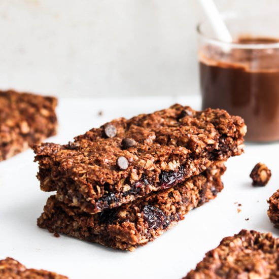 Vegan “Nutella” Granola Bars