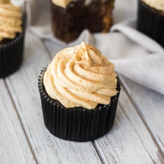 Chocolate Pumpkin Cupcakes