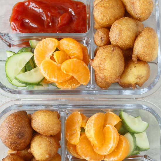 Homemade Corn dog bites