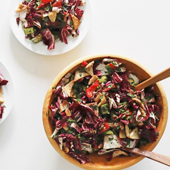 grilled radicchio fattoush