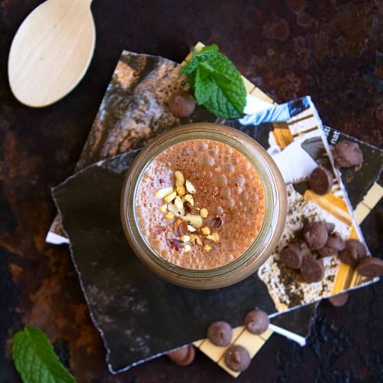 Healthy Dark Chocolate Milkshake