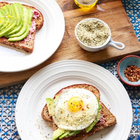 Avocado Egg Toast with Hemp Seeds