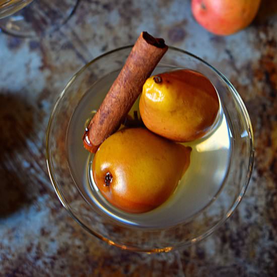 Oven-Poached Pears with White Wine