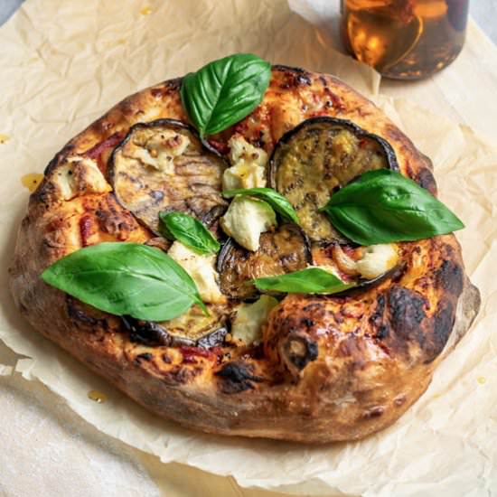Roasted Eggplant Pizza