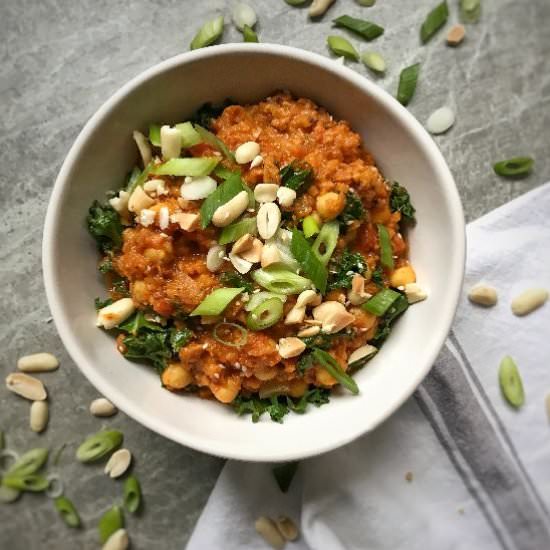 Sweet Potato Peanut Butter Dhal